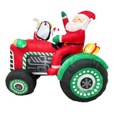 NNEDSZ Radiant Christmas Lights Tractor Penguin Gift Xmas Inflatable Santa 1.8m Height