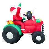 NNEDSZ Radiant Christmas Lights Tractor Penguin Gift Xmas Inflatable Santa 1.8m Height