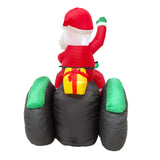 NNEDSZ Radiant Christmas Lights Tractor Penguin Gift Xmas Inflatable Santa 1.8m Height