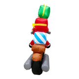 NNEDSZ Radiant Christmas Lights Elk Motorcycle Gift Xmas Inflatable Santa 2.1m Long