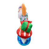 NNEDSZ 1.8m Inflatable Surfing Santa with LED Lights for Christmas Beach Decor