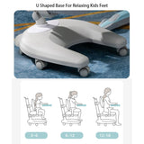 NNEDSZ Solid Rubber Wood Height Adjustable Children Kids Ergonomic Study Chair Pink Only AU