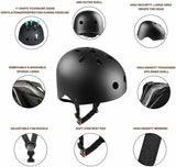 NNEDSZ Scooter Protective Gear with Knee Elbow Pads Wrist Guards Helmet for Kids/Teens/Adult Small