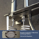NNEDSZ GeoS31 Luxury Shower System Hot Cold Mixer Shower Set Bathroom Thermostatic SPA Rainfall Bath Tap Bathtub Wall Mount LED Digital Faucet