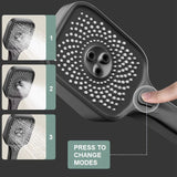 NNEDSZ GeoLuxury Shower System Hot Cold Mixer Shower Set Bathroom Thermostatic SPA Rainfall Bath Tap Bathtub Wall Mount LED Digital Faucet