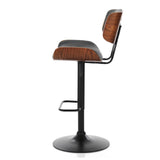 SERENITà European Wooden Black Modern Bar Stools Swivel Bar Stool Chair Counter Height Bar(Black)stool with 360 Degree Swivel Seat