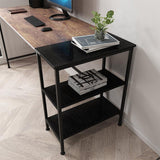 NNEDSZ Computer Table Desk Book Storage Student Study Home Office Workstation Vintage Oak Finish