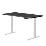 NNEDSZ 140cm Standing Desk Height Adjustable Sit Stand Motorised Grey Single Motor Frame Black Top