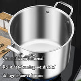 NNEDSZ 316 Stainless Steel 2.5mm Thick Soup Pot 28cm Inner Diameter Healthy Cooking