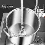 NNEDSZ 316 Stainless Steel 2.5mm Thick Soup Pot 28cm Inner Diameter Healthy Cooking