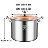 NNEDSZ 316 Stainless Steel 2.5mm Thick Soup Pot 28cm Inner Diameter Healthy Cooking