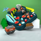 NNEDSZ Dinosaur Track Car Adventure Toy Pull Back Christmas Gift Elevator Educational Toys