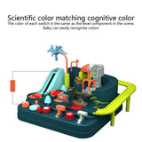 NNEDSZ Dinosaur Track Car Adventure Toy Pull Back Christmas Gift Elevator Educational Toys