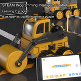 NNEDSZ DanBaoLe Programming Magnetic Truck DIY Assembly Remote Control Eneineering Vehicle Christmas Gift