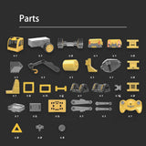 NNEDSZ DanBaoLe Programming Magnetic Truck DIY Assembly Remote Control Eneineering Vehicle Christmas Gift