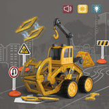 NNEDSZ DanBaoLe Magnetic Truck DIY Assembly Eneineering Vehicle with Music Lights Christmas Gift