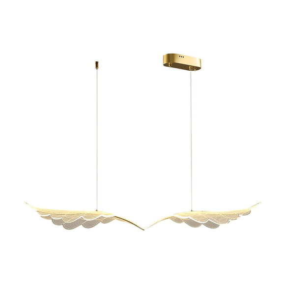 NNEDSZ BAMDECOR Wing-Shaped LED Ceiling Light 3-Color Changeable Stepless Dimming High Light Transmission Board Modern Lighting Fixture