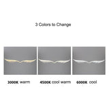 NNEDSZ BAMDECOR Wing-Shaped LED Ceiling Light 3-Color Changeable Stepless Dimming High Light Transmission Board Modern Lighting Fixture