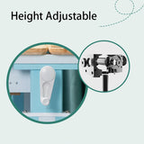 NNEDSZ Solid Rubber Wood Height Adjustable Children Kids Ergonomic Blue  Study Desk Chair Set  120cm AU