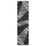 NNEDSZ Adore Geometric Textural Rug - Grey - 80x300