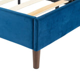 NNEDSZ Velvet Blue Bed Frame – Queen