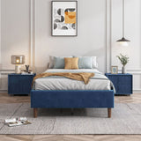 NNEDSZ Velvet Blue Bed Frame – Single