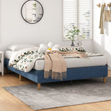 NNEDSZ Metal Bed Frame Mattress Foundation Blue – King