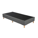 NNEDSZ Metal Bedframe Mattress Foundation (Dark Grey) – Single