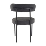 NNEDSZ Charcoal Chic Boucle Elsa Dining Chairs