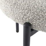 NNEDSZ Luxe Boucle Cushioned Elsa Dining Chairs in White Quartz