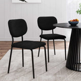 NNEDSZ Charcoal Charm Armless Dining Chair Duo