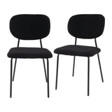 NNEDSZ Charcoal Charm Armless Dining Chair Duo