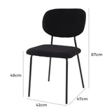 NNEDSZ Charcoal Charm Armless Dining Chair Duo