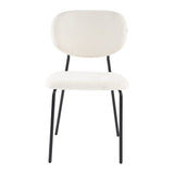 NNEDSZ White Whisper Teddy Fabric Dining Duo