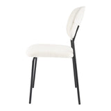 NNEDSZ White Whisper Teddy Fabric Dining Duo