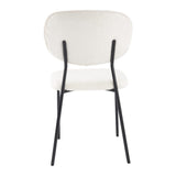 NNEDSZ White Whisper Teddy Fabric Dining Duo