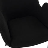 NNEDSZ Charcoal Embrace Boucle &#8211; teddy Sherpa Fabric Armchair Set