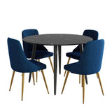 NNEDSZ Blue Velvet Bistro Dining Set