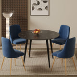 NNEDSZ Blue Velvet Bistro Dining Set