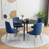 NNEDSZ Blue Velvet Bistro Dining Set