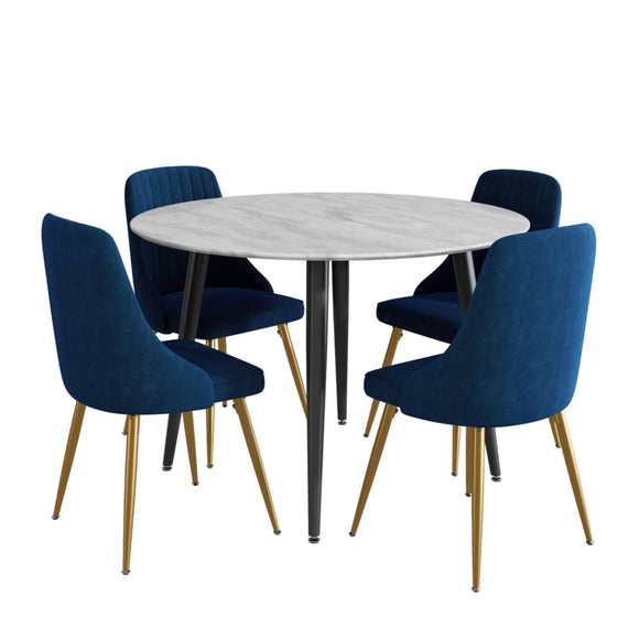 NNEDSZ Ocean’s Velvet Dining Set