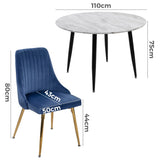 NNEDSZ Ocean&#8217;s Velvet Dining Set