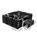 NNEDSZ Bali 11 Piece Outdoor Dining Set-Black