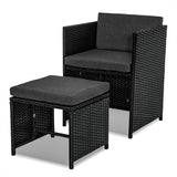 NNEDSZ Bali 13PC Outdoor Dining Set-Black