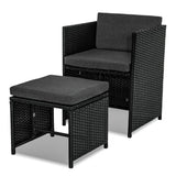 NNEDSZ Horrocks 8 Seater Outdoor Dining Set-Black