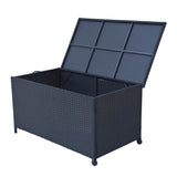 NNEDSZ Outdoor PE Wicker Storage Box Garden 320L-Black
