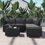 NNEDSZ Ottoman-Style Outdoor Lounge Set in Black
