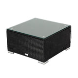 NNEDSZ Ottoman-Style Outdoor Lounge Set in Black