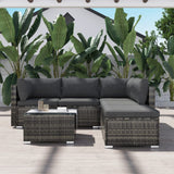 NNEDSZ Ottoman-Style Outdoor Lounge Set in Grey