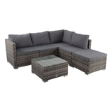 NNEDSZ Ottoman-Style Outdoor Lounge Set in Grey